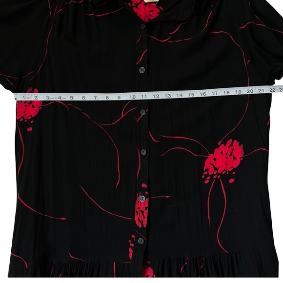 Chez California by Tandy vintage 80s floral shirt dress with drop waist - Picture 13 of 14